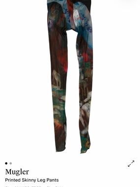 Mugler Multicolor Abstract Skinny Jeans